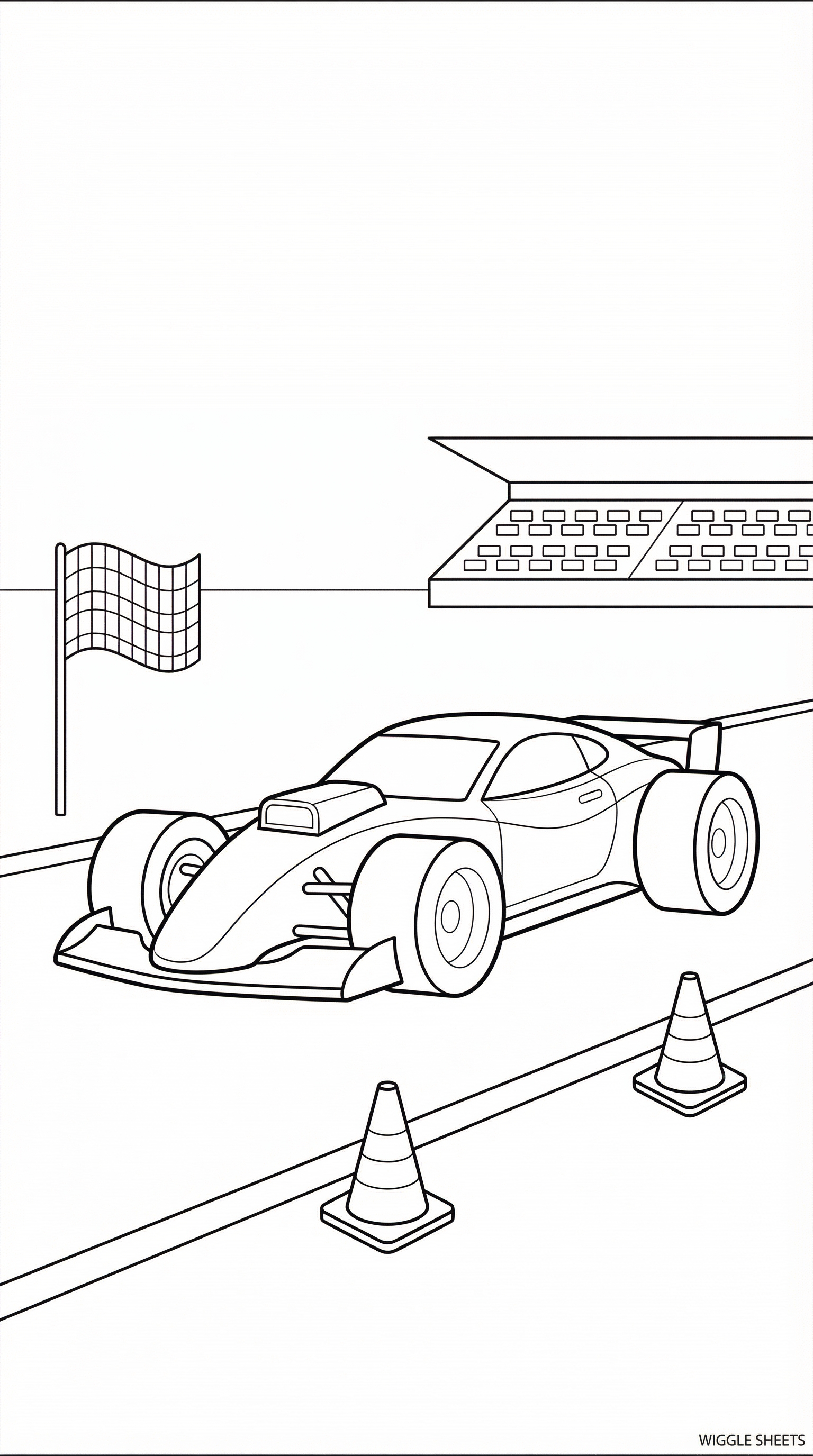 Cool Race Car Coloring Page